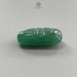 Green Quartz Gemstone Carving: Natural Untreated Green Quartz Both Side Hand Carved Fancy Shape 1pc For Jewelry