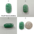 Green Quartz Gemstone Carving: Natural Untreated Green Quartz Both Side Hand Carved Fancy Shape 1pc For Jewelry