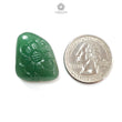 Green Quartz Gemstone Carving: Natural Untreated Green Quartz Both Side Hand Carved Fancy Shape 1pc For Jewelry