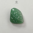 Green Quartz Gemstone Carving: Natural Untreated Green Quartz Both Side Hand Carved Fancy Shape 1pc For Jewelry