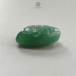 Green Quartz Gemstone Carving: Natural Untreated Green Quartz Both Side Hand Carved Fancy Shape 1pc For Jewelry