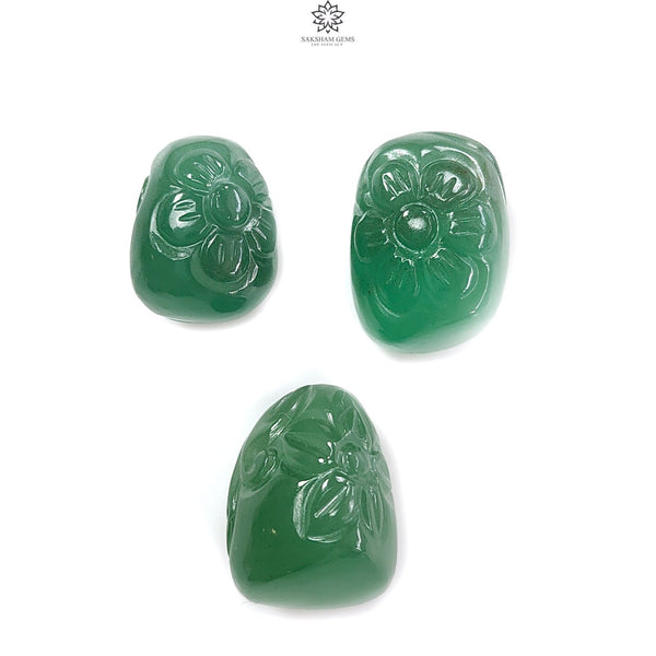 Green Quartz Gemstone Carving 43.40cts