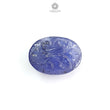 Tanzanite Gemstone Carving: Natural Blue Tanzanite Hand Carved Oval, Cushion Shapes 1pc For Jewelry