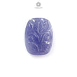 Tanzanite Gemstone Carving: Natural Blue Tanzanite Hand Carved Oval, Cushion Shapes 1pc For Jewelry