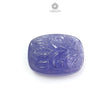 Tanzanite Gemstone Carving: Natural Blue Tanzanite Hand Carved Oval, Cushion Shapes 1pc For Jewelry