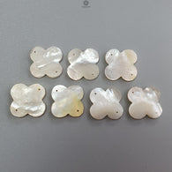 Mother Of Pearl Gemstone Carving: Natural Untreated White Mop Hand Carved Fancy Shape Lots For Jewelry