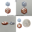 Multi Sapphire Gemstone Step Cut: Natural Untreated Unheated Sapphire Hexagon Shape Faceted 2pcs Set for Jewelry