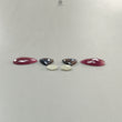 Multi Sapphire Gemstone Rose Cut Slices: 35.70cts Natural Untreated Unheated Sapphire Faceted Pear Shape 10*8mm - 21.5*15mm 6pcs Set