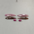 Multi Sapphire Gemstone Rose Cut Slices: Natural Untreated Unheated Sapphire Pear Shape Faceted 6pcs Set for Jewelry