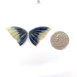 Multi Sapphire Gemstone Carving: Natural Untreated Pink Sapphire Hand Carved Butterfly Pair for Jewelry September Birthstone