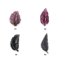 Watermelon Tourmaline Gemstone Carving : Natural Untreated Unheated Bi-Color Tourmaline Hand Carved Leaf