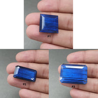 इंद्रधनुष चमकता लैब्राडोराइट रत्न सामान्य कट: प्राकृतिक अनुपचारित नीला लैब्राडोराइट कुशन आकार
