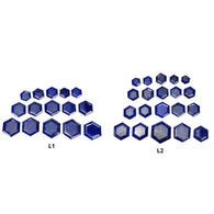 LAPIS LAZULI Gemstone Normal Cut : Natural Untreated Unheated Blue Lapis Hexagon Shape 15pcs & 20pcs lots