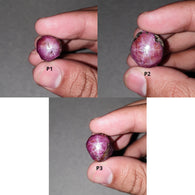Johnson Mines Star Ruby Gemstone Wand : Natural Untreated Unheated Red 6Ray Star Ruby Uneven Shape