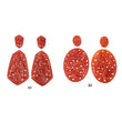 Orange ONYX Gemstone Carving : Natural Color Enhanced Onyx Hand Carved Oval And Uneven Shape 4pcs Sets