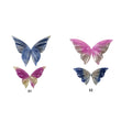 MULTI SAPPHIRE Gemstone Carving : Natural Untreated Bi-Color Sapphire Hand Carved Butterfly 2pairs Set
