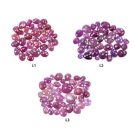 Raspberry Pink Sheen Sapphire Gemstone Rose Cut : Natural Untreated Unheated Uneven Shape Lots