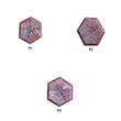 नीलम ट्रैपिचे सामान्य कट: प्राकृतिक अनुपचारित रास्पबेरी गुलाबी शीन नीलम रत्न 6 रे ट्रैपिचे हेक्सागोन आकार