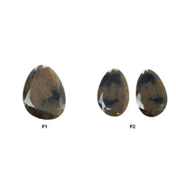 गोल्डन ब्राउन चॉकलेट नीलम रत्न सामान्य कट: प्राकृतिक अनुपचारित शीन नीलम असमान अंडे का आकार