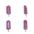 Rosemary Sheen Sapphire Gemstone Flat Slices : Natural Untreated Pink Sapphire Hexagon Shape