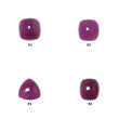 Ruby Gemstone Cabochon : Natural Untreated Unheated Ruby Cushion & Triangle Shape 1pc