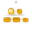 Mexican Yellow Fire Opal Faceted Cut: 13.60cts Natural Untreated Opal Square, Baguette Shapes 9mm - 12*8mm 5pcs Lot