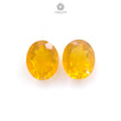 Mexican Yellow Fire Opal Faceted Cut: Natural Untreated Opal Oval, Square Shapes Pair For Jewelry