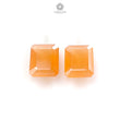 Mexican Yellow Fire Opal Faceted Cut: Natural Untreated Opal Oval, Square Shapes Pair For Jewelry