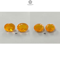 Certified Mexican Yellow Fire Opal Faceted Cut: Natural Untreated Opal Oval Shape 16*12mm Pair For Jewelry