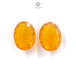 Certified Mexican Yellow Fire Opal Faceted Cut: Natural Untreated Opal Oval Shape 16*12mm Pair For Jewelry