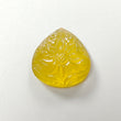 Yellow Opal Gemstone Carving: 31.30cts Natural Untreated Opal October Birthstone Hand Carved Pear Shape 25.5*25mm 1pcs For Jewelry