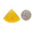 Yellow Opal Gemstone Carving: 47.60cts Natural Untreated Opal October Birthstone Hand Carved Triangle Shape 39*32mm 1pcs For Jewelry