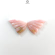 Peach Moonstone, Bi-Color Agate & Pink Opal Gemstone Carving: Natural Untreated Multi Color Gemstone Hand Carved Butterfly Pair for Jewelry