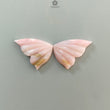 Peach Moonstone, Bi-Color Agate & Pink Opal Gemstone Carving: Natural Untreated Multi Color Gemstone Hand Carved Butterfly Pair for Jewelry