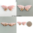 Peach Moonstone, Bi-Color Agate & Pink Opal Gemstone Carving: Natural Untreated Multi Color Gemstone Hand Carved Butterfly Pair for Jewelry