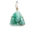 Emerald Ganesha Carving Silver Pendant 6.59gms