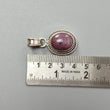 Star Ruby Silver Pendant: 11.57gms Natural Untreated Star Ruby Oval Shape Cabochon 925 Sterling Silver Bezel Set Pendant 1.50"