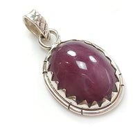 Red Ruby Silver Pendant