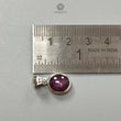 Star Ruby Silver Pendant: 2.38gms Natural Untreated Star Ruby Oval Shape Cabochon 925 Sterling Silver Bezel Set Pendant 0.70"