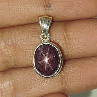 Star Ruby Silver Pendant 2.84gms