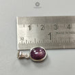 Star Ruby Silver Pendant: 2.84gms Natural Untreated Star Ruby Oval Shape Cabochon 925 Sterling Silver Bezel Set Pendant 0.75"