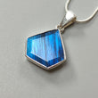 Blue Labradorite Faceted Silver Pendant: 5.19gms Natural Untreated Labradorite Fancy Shape 925 Sterling Silver Bezel Set Pendant 1.30"