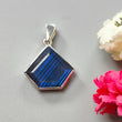 Blue Labradorite Faceted Silver Pendant: 5.8gms Natural Untreated Labradorite Fancy Shape 925 Sterling Silver Bezel Set Pendant 1.50"