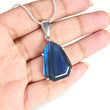 Blue Labradorite Faceted Silver Pendant: 6.61gms Natural Untreated Labradorite Fancy Shape 925 Sterling Silver Bezel Set Pendant 1.50"