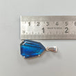 Blue Labradorite Faceted Silver Pendant: 6.61gms Natural Untreated Labradorite Fancy Shape 925 Sterling Silver Bezel Set Pendant 1.50"