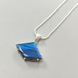 Blue Labradorite Faceted Silver Pendant: 8.11gms Natural Untreated Labradorite Fancy Shape 925 Sterling Silver Bezel Set Pendant 1.40"