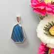 Blue Labradorite Faceted Silver Pendant: 8.62gms Natural Untreated Labradorite Fancy Shape 925 Sterling Silver Bezel Set Pendant 1.50"