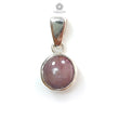 Star Ruby Silver Pendant: 3.33gms Natural Untreated Star Ruby Round Shape Cabochon 925 Sterling Silver Bezel Set Pendant 1"