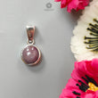 Star Ruby Silver Pendant: 3.33gms Natural Untreated Star Ruby Round Shape Cabochon 925 Sterling Silver Bezel Set Pendant 1"