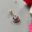 Star Ruby Silver Pendant: 3.33gms Natural Untreated Star Ruby Round Shape Cabochon 925 Sterling Silver Bezel Set Pendant 1"